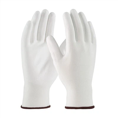 White Nylon PU Palm Coated Gloves White Nylon PU Palm Coated Gloves